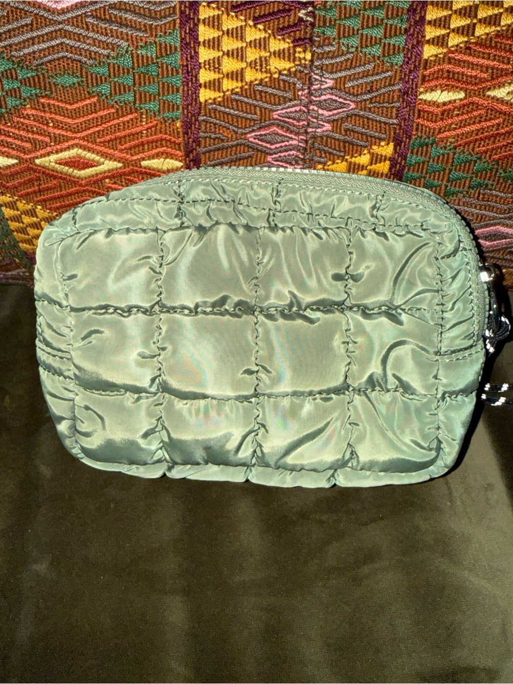 Free People Movement Quilted Mini Case in Washed Sage NWOT - Picture 4 of 10